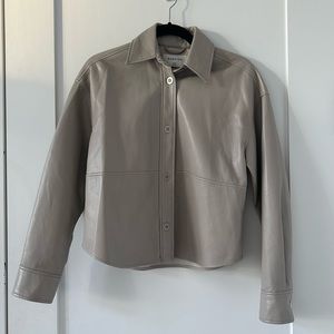 ARITZIA VEGAN LEATHER SHACKET